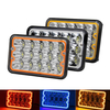 4x6 Led Headlight with Colors Angle Eyes JG-1002N