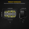 10 Inch Anti Glare Driving Light with White & Amber Dynamic Position Light-D959-8