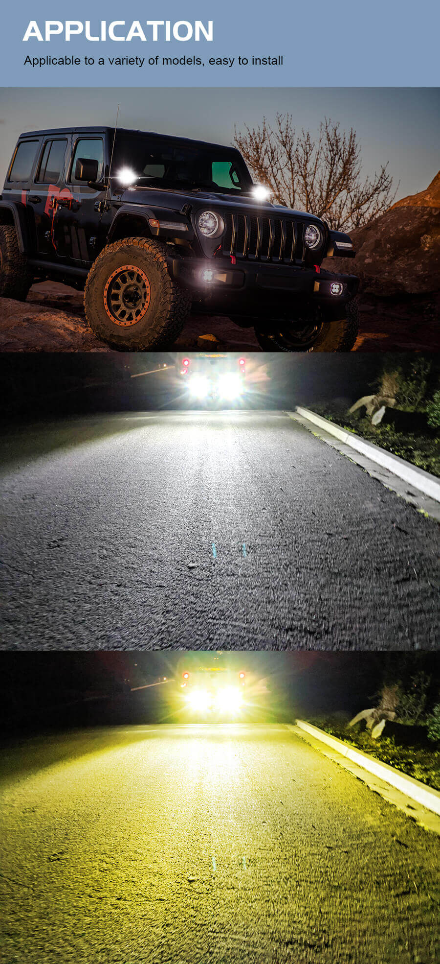 2-6-Inch-Motocycle-Off-Road-External-Dual-Color-Flashing-Led-Work-Light-with-Big-Lens-JG-993B-applic