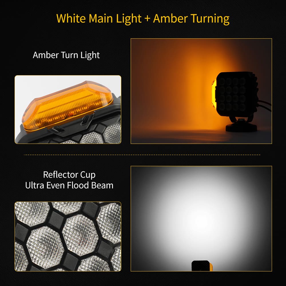45W LED Work Light with Amber Turn Signal-NC65
