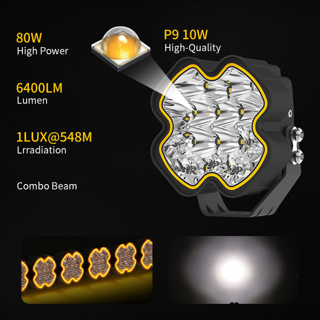 Linkable 4 Inch Pod Light Bar with DRL-JG-96-LB040