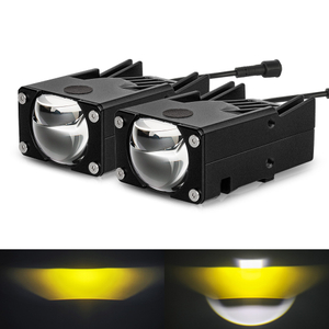 Upgrade Super Bright Dual Color High Low Beam Projector Lens Grill Lights -JG-993pro