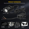 Upgrade Super Bright Dual Color High Low Beam Projector Lens Grill Lights -JG-993pro