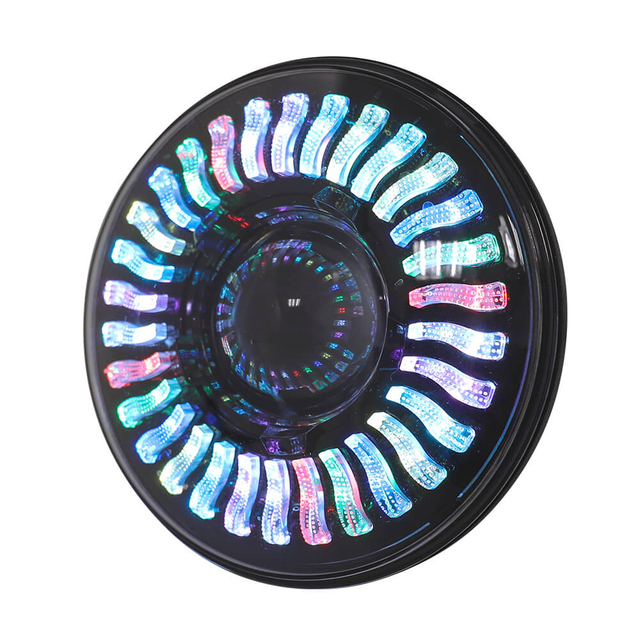 Daymaker 7 Inch Petal RGB Halo Angel Eyes Jeep Headlight JG-J008