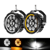 Upgraded Dual-Color DRL Motorcycle Light with 4-Level Control-D040-9-C-AWY
