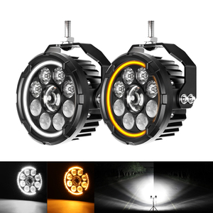 Upgraded Dual-Color DRL Motorcycle Light with 4-Level Control-D040-9-C-AWY