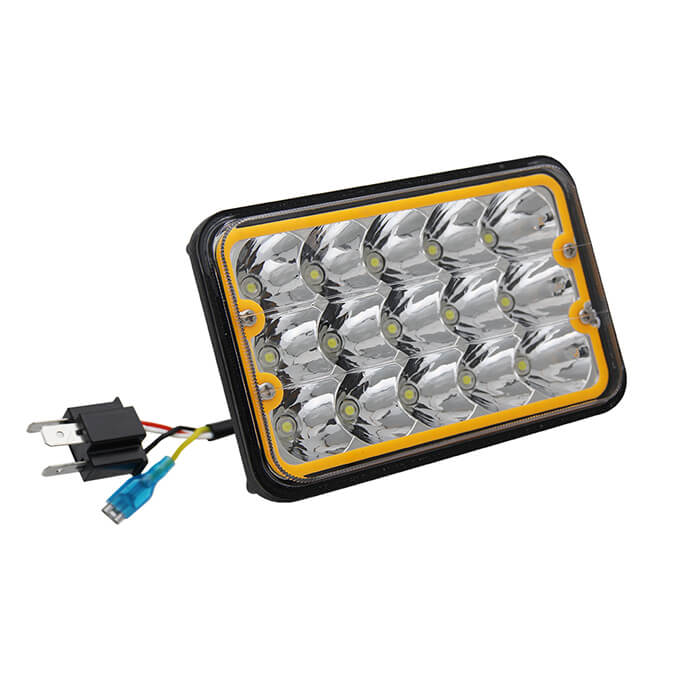 4x6 Led Headlight with Colors Angle Eyes JG-1002N