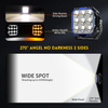 5inch Side Shooter LED Pod Lights With White&Amber DRL-F995-13