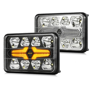 4x6 Square LED High Low Headlight with Amber Turn Signal-CM-2043W