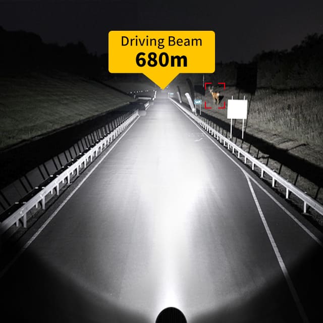 9-Inch 260W Truck Spotlight with White Amber Strobe Position Light