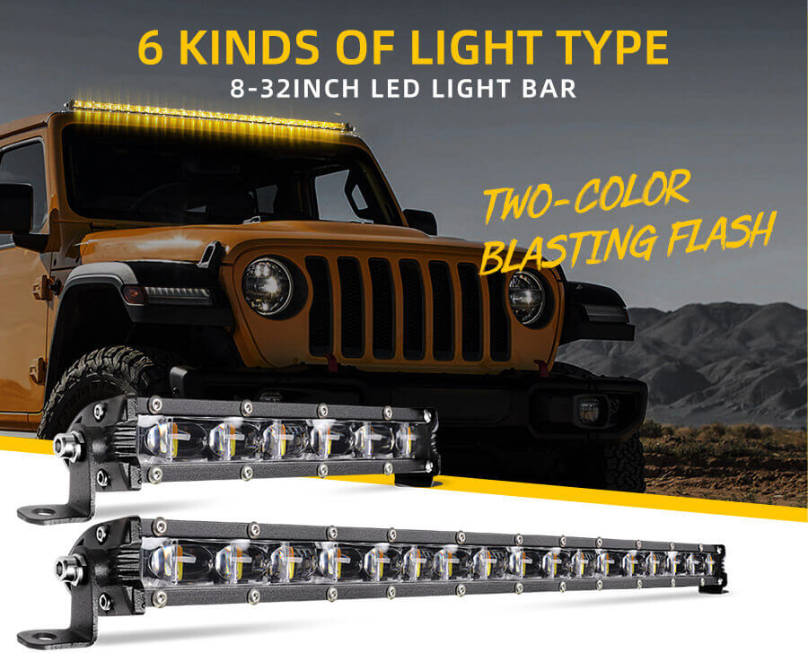 flashing off road led light bar