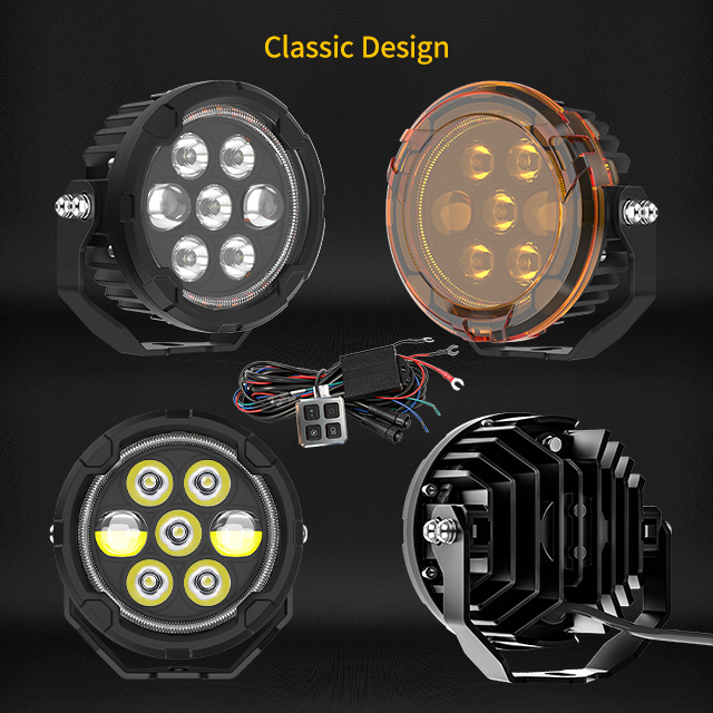 4.5INCH Auxiliary Motorcycle Spotlight with Projector Lens