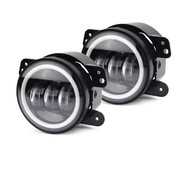 4 inch Led Fog Lights with Halo Ring for Jeep JG-W001-B