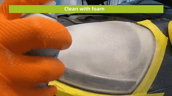 clean with foam