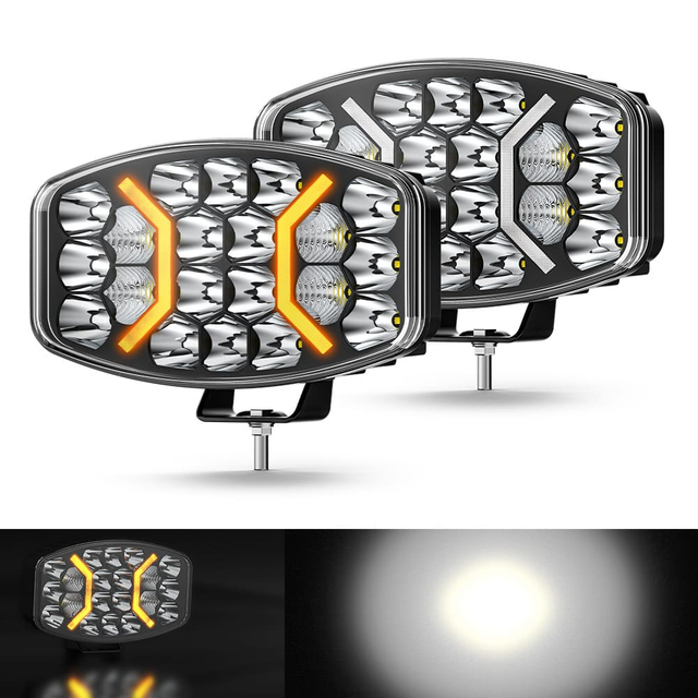 10 Inch 100W Combo Beam LED Driving Light with Amber DRL-958-20-Z