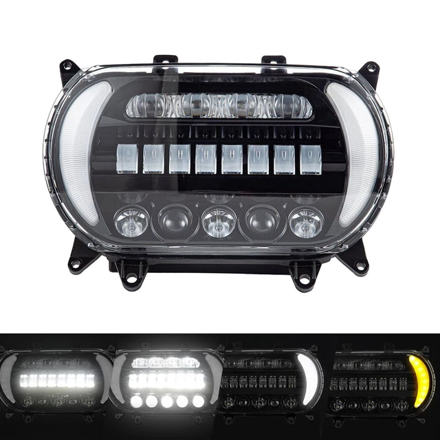 Motorcycle LED Headlight High Low Beam for Road Glide FLTRX 2015 - 2022-WSL-1001