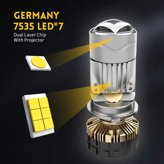 62W LED Projector Headlight Bulb with Hi Low Beam-Y19PRO 