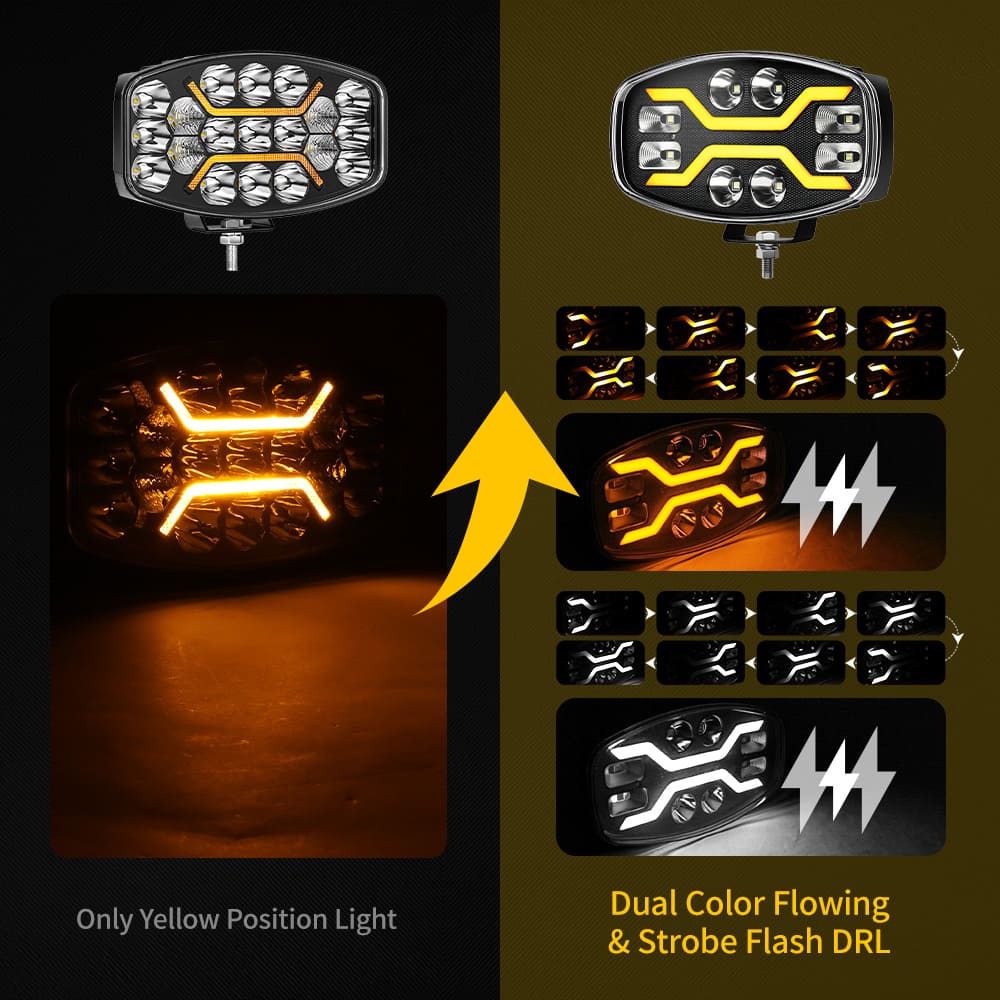 10 Inch 60W Dynamic Position Light LED Driving Light for Trucks-958-8FG-WY