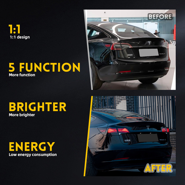 Tesla Model 3/Y Tail Lights with Turn Signal-WD-TSL01-US