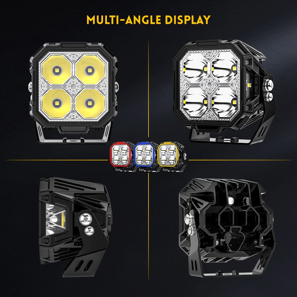 3” Side Shooter Off Road Light Pods with RGB Backlit 