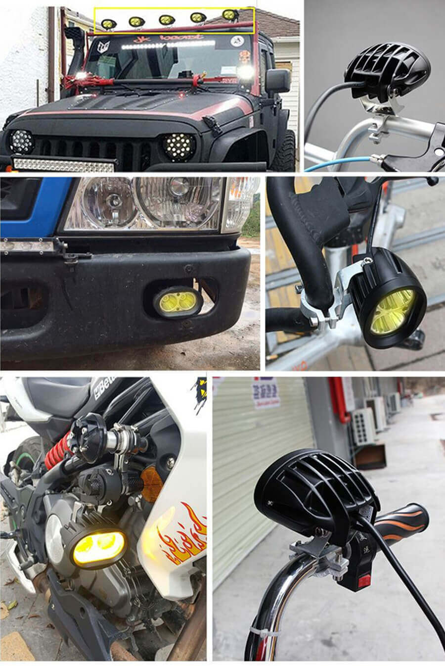 Led ATV UTV Motorcycle Fog Lights JG-914 application