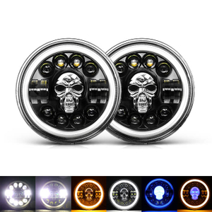 7 inch Skull RGB Led Headlight JG-J003K