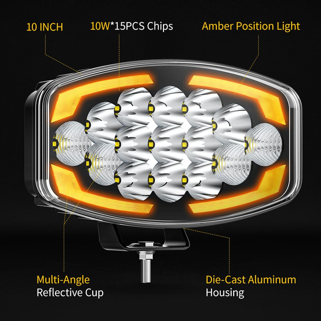 32W LED Truck Driving Light for Heavy-Duty Vehicles-958-4A-15