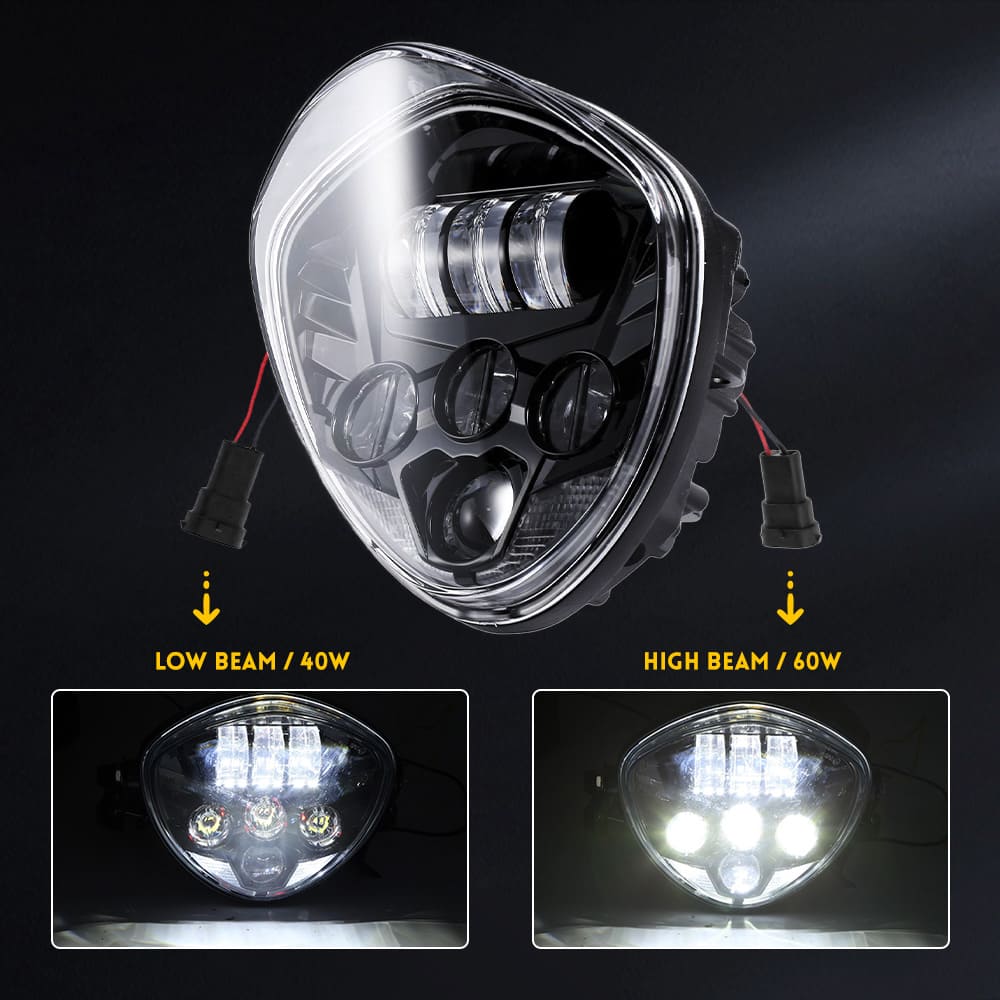 7" Motorcycle LED Headlight High Low Beam for Harley 10-12 FLSTSE-HL-1003