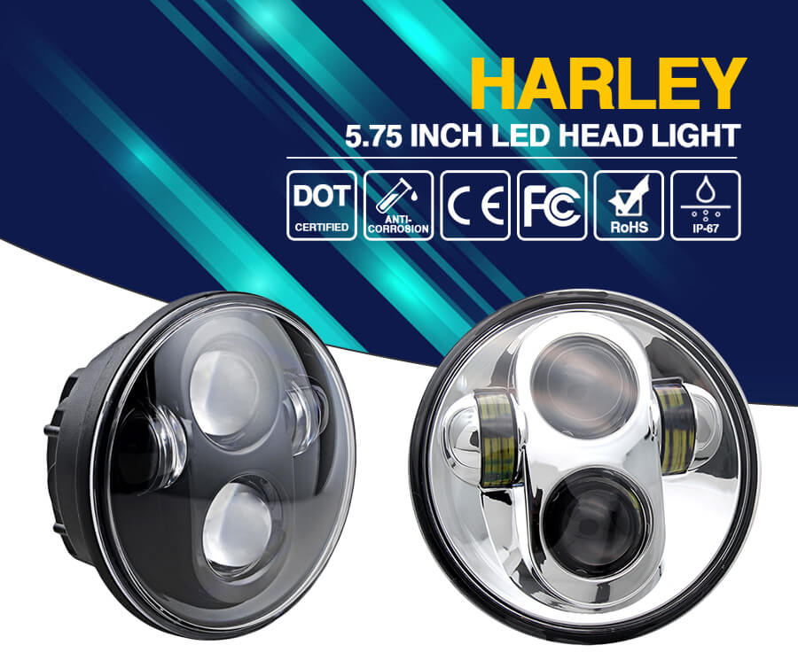 5.75 inch Porjector led Headlight for Harley Motorcycles JG-M002 details