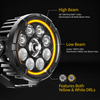 Upgraded Dual-Color DRL Motorcycle Light with 4-Level Control-D040-9-C-AWY