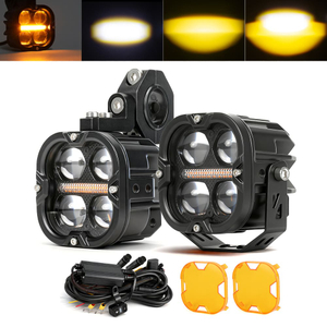 4.5 Inch Motorcycle Aux Light High Low Beam with Amber DRL-MC-4