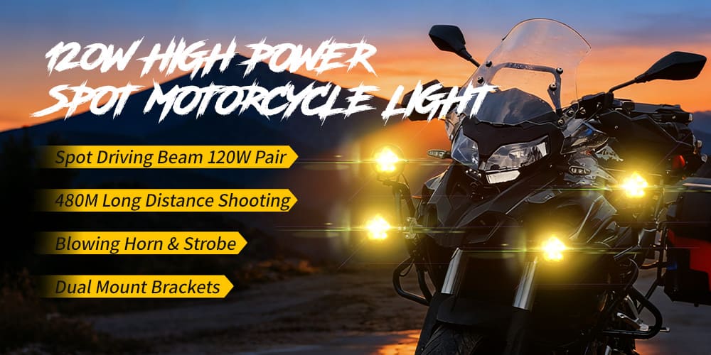 off road motorcycle LED driving lights