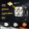 60W Cube LED Pod Side Shooter Amber Backlight for jeep F993-3 