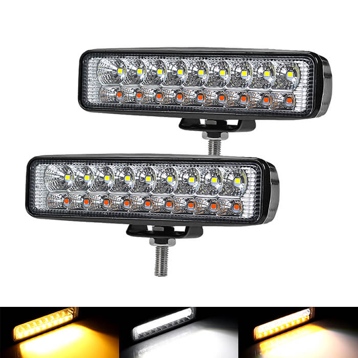 6 inch dual -color square marine,automotive led work lights, automotive auxiliary lights.JG-921S