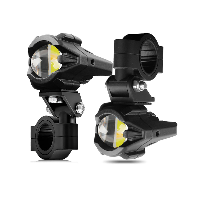 120W Dual Color High Low Beam Motorcycle Driving Lights 