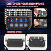 12 Gang Car Switch Panel Wholesale for 12V Vehicle and Boat-KZ-CP-12-RGB-ACC-WX-960E