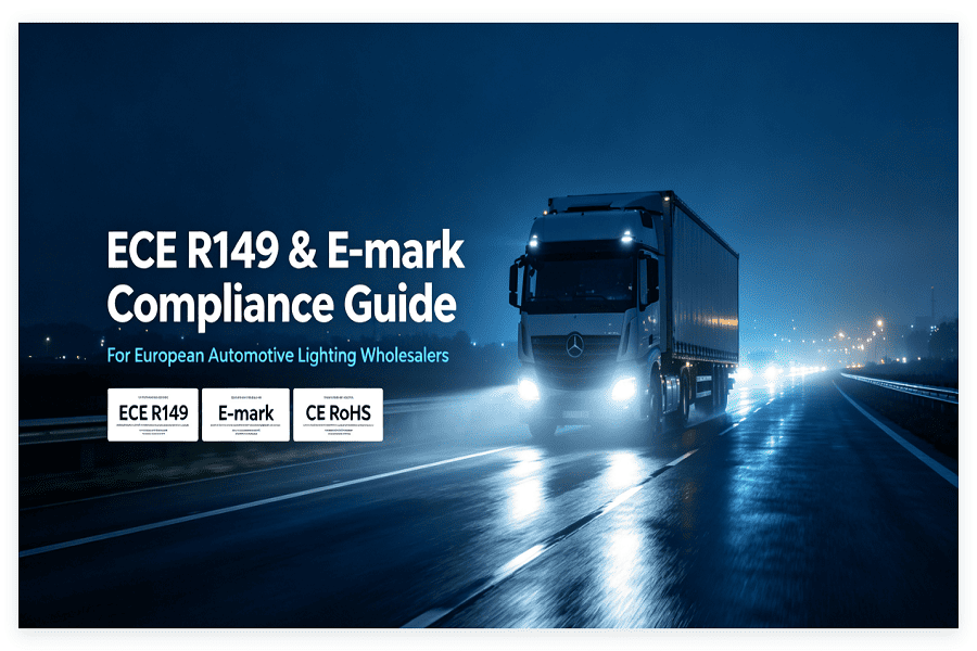 ECE R149 & E-mark Compliance Guide for European Lighting Wholesalers