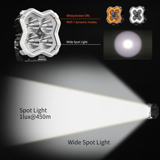 5 Inch pod light with Dynamic Chasing DRL