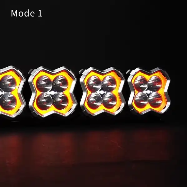 Linkable LED Light Bar with Dual-Color Dynamic DRL 