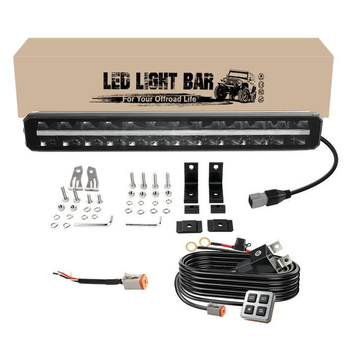 Dual Row LED Light Bar with DRL — Amber & White Beam