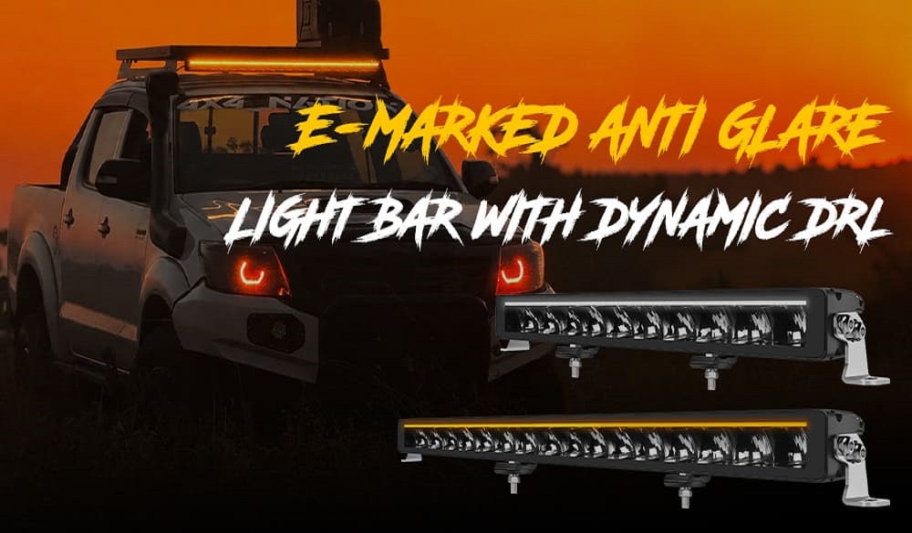 New 58 Pro LED Light Bar: Amber & White in One Bar
