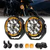 5 Inch LED Motorcycle Auxiliary Lights with Amber DRL-D051-9