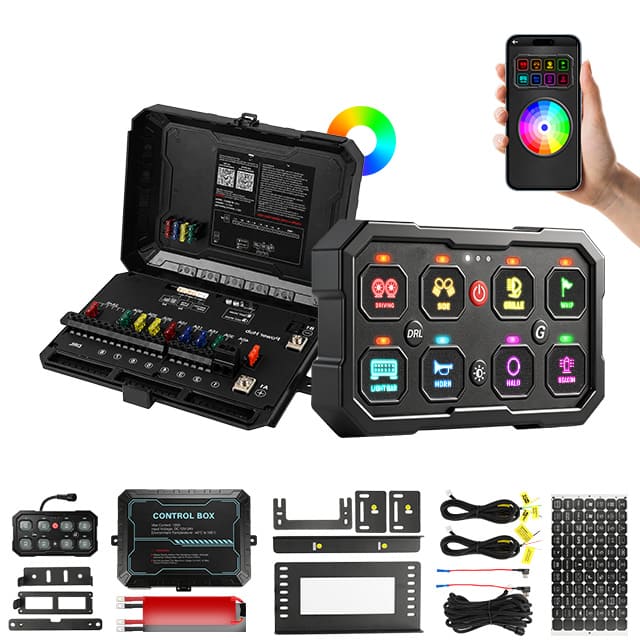 120A 6-Gang RGB Switch Panel with App Control