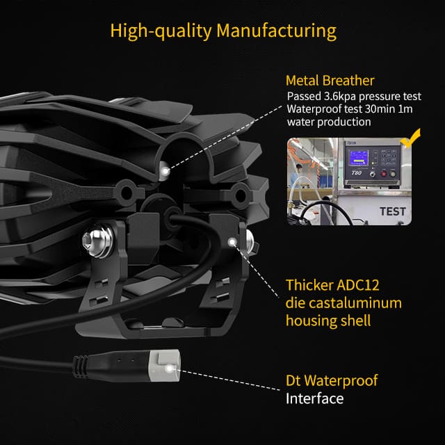 3.8 Inch pod light with Dynamic Chasing DRL