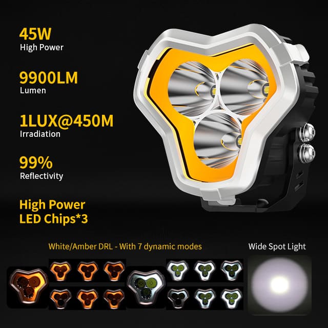 4.6 Inch pod light with Dynamic Chasing DRL