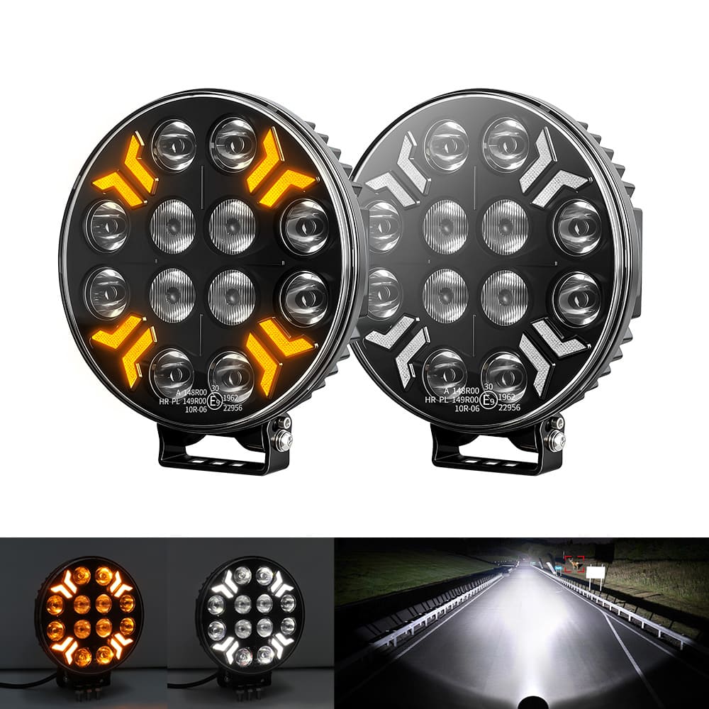 Apex XT 7-Inch 260W Truck Spotlight with Strobe Position Light- 901Y-20-7