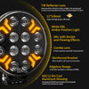 Apex XT 7-Inch 260W Truck Spotlight with Strobe Position Light- 901Y-20-7