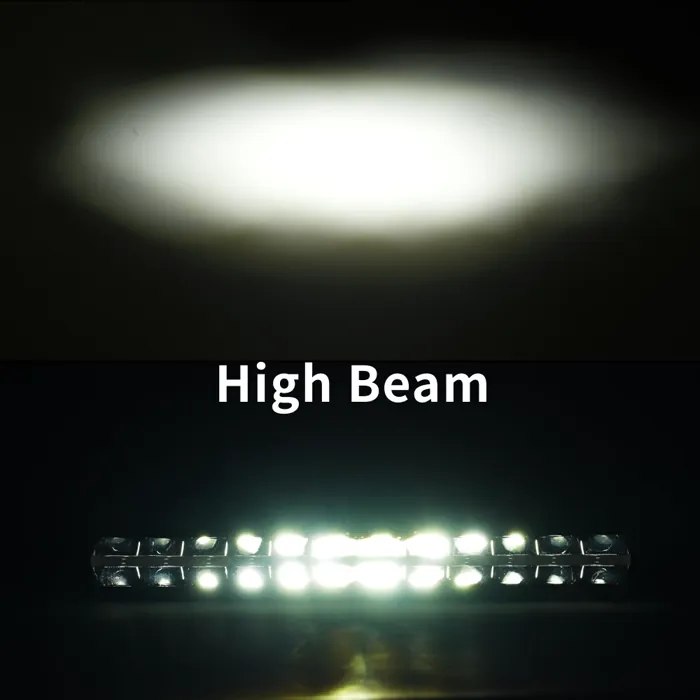 Dual Row LED Light Bar with DRL — Amber & White Beam