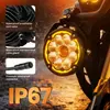 5 Inch LED Motorcycle Auxiliary Lights with Amber DRL-D051-9