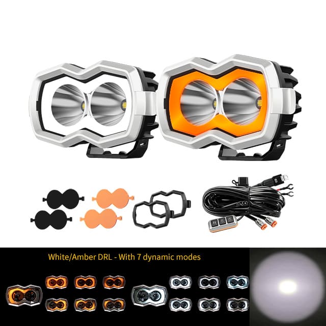 3.8 Inch pod light with Dynamic Chasing DRL